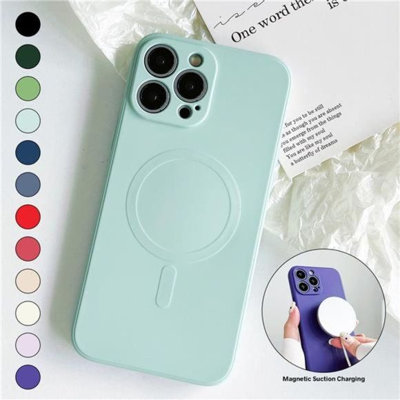 For iPhone 14 Pro Max 13 12 11 X XS Max XR 87 Mag Safe Soft Liquid Silicone Case - Picture 8 of 10